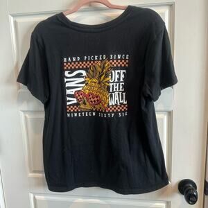 Vans Off The Wall Girly Skull Pineapple Served Fresh Daily T-Shirt